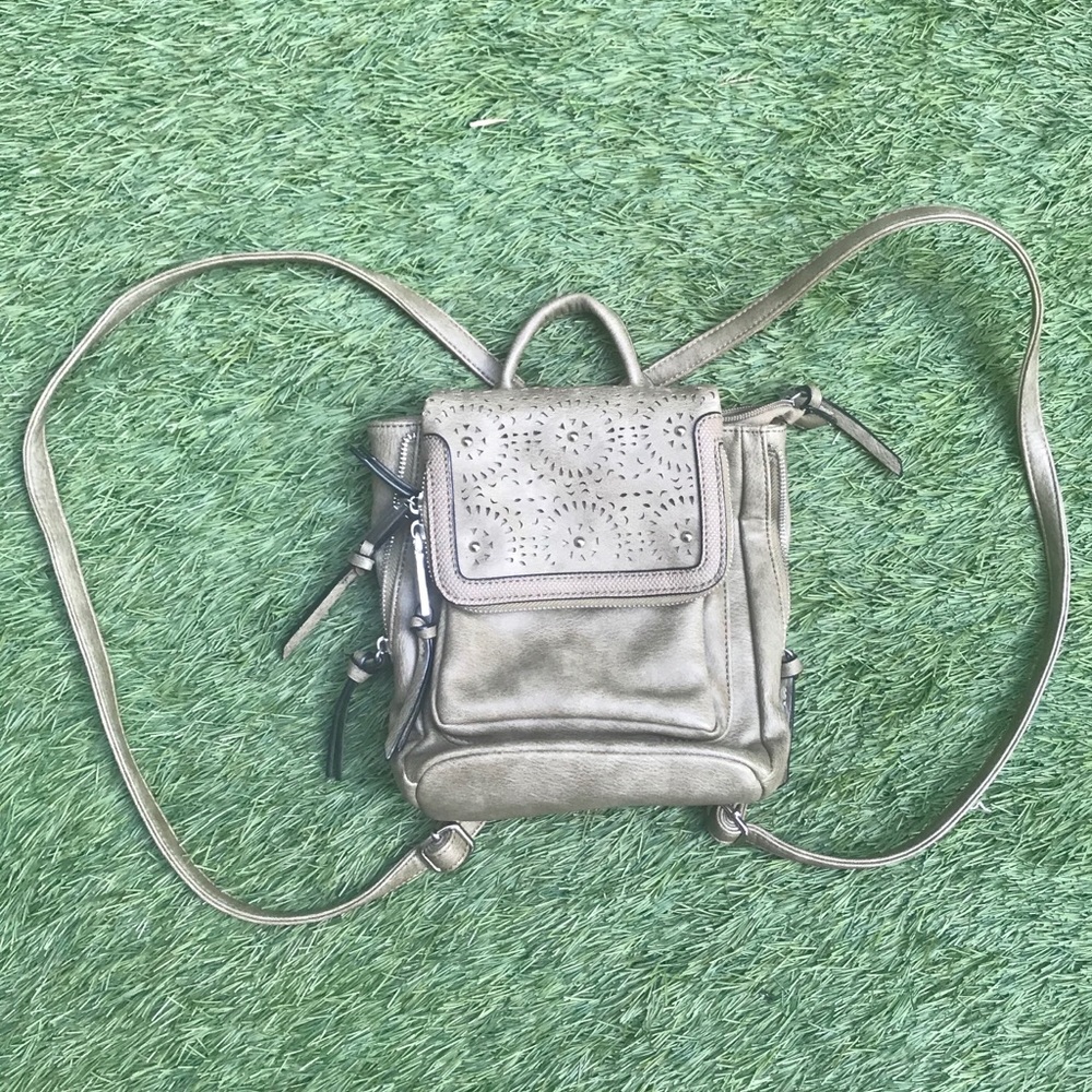 Mini Vegan Leather Backpack